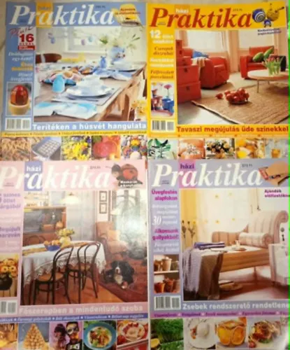 Gyors szállítás 4 db. Praktika Magazin - 2001.jan. - 1. szám, 2001.febr. 2. szám, 2001.márc. 3. szám, 2001.ápr. 4. szám (szabás-varrás-kötés-hobby-lakásdivat-kézimunka)