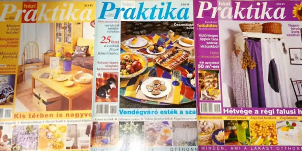 3 db. Praktika Magazin - 2000.júl. - 7. szám, 2000.aug. 8. szám, 2000.szept. 9. szám (szabás-varrás-kötés-hobby-lakásdivat-kézimunka) Kedvezmény