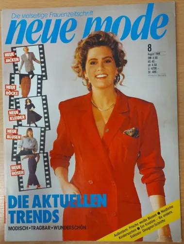 Legkelendőbb Die vielseitige Frauenzeitschrift - Neue Mode August 1988