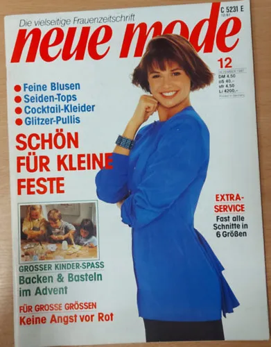 Die vielseitige Frauenzeitschrift - Neue Mode Dezember 1987 Rendeld meg most