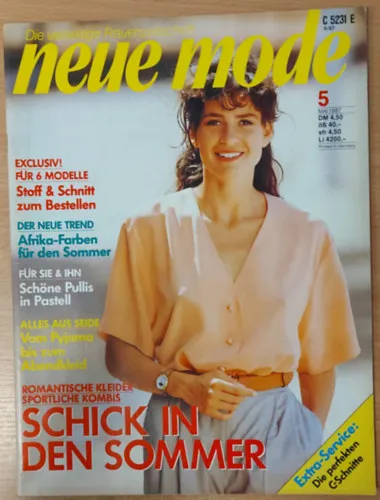 Die vielseitige Frauenzeitschrift - Neue Mode Mai 1987 Nézd meg most
