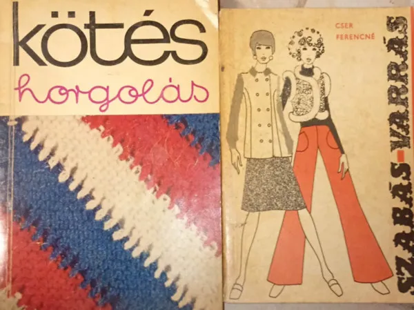 2 db. mű a szabás-varrás-kötés-horgolás világából: Kötés-hordolás 1969, Szabás-varrás Akció