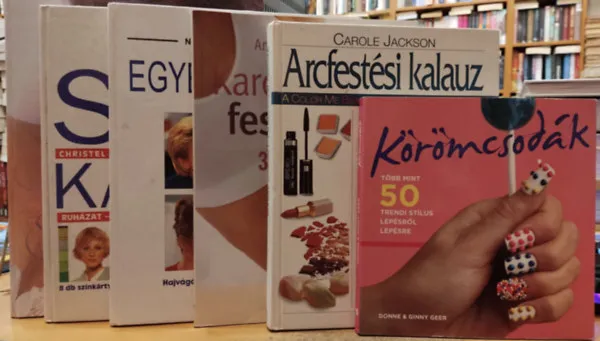 Expressz szállítás 6 db szépségápolás: Körömcsodák; Arcfestési kalauz; Karcsú derék, feszes has 30 nap alatt; Egyéni frizura; Színkalauz; Klasszikus smink- és szépségkönyv