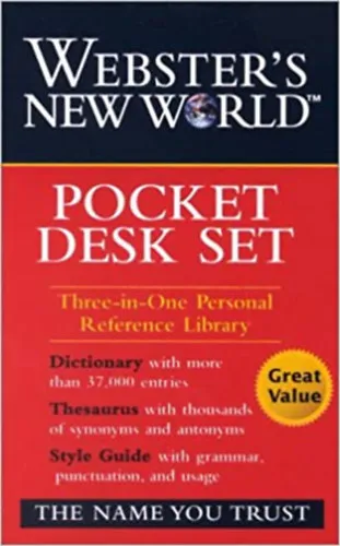 Biztonságos vásárlás WNW Dictionary, Thesaurus, Style Guide Pocket DeskSet