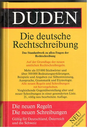 Nézd meg most Duden 1 Die Deutsche Rechtschreibung -Neue Ausgabe