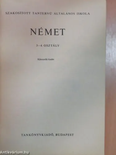 Német 3-4. Végkiárusítás