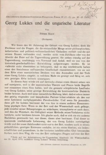 Georg Lukács und die ungarische Literatur Biztonságos vásárlás