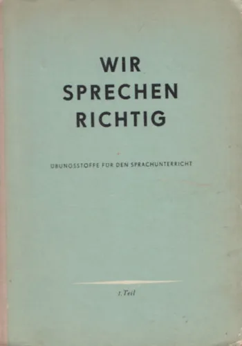 Wir sprechen richtig 1. Teil Akció