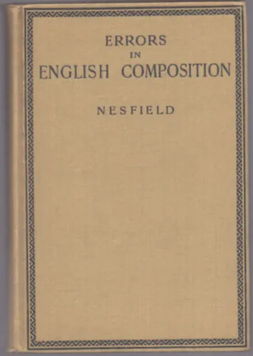 Bestseller Errors in English Composition in two parts