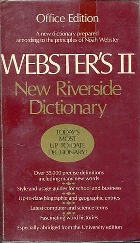 Webster's II. New Riverside University Dictionary Azonnal elérhető