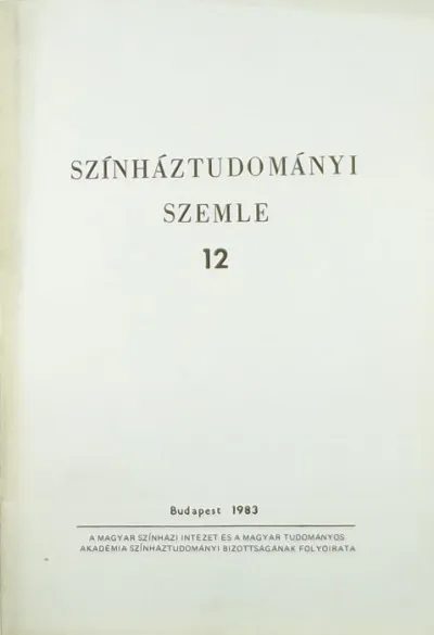 Kedvezményes ár Színháztudományi szemle 12