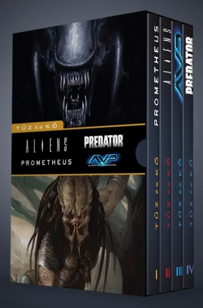 Nézd meg most Prometheus + Aliens + Alien vs. Predator + Predator: Tűz és kő + díszdoboz (képregény)