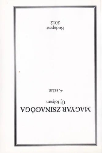 Végkiárusítás Magyar Zsinagóga új folyam 4. szám