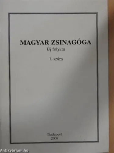 Magyar Zsinagóga új folyam 1. szám Vedd meg most