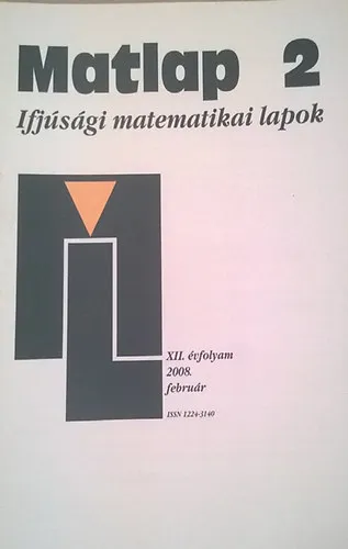 Matlap 2 - Ifjúsági matematikai lapok 2008. február Kedvezmény