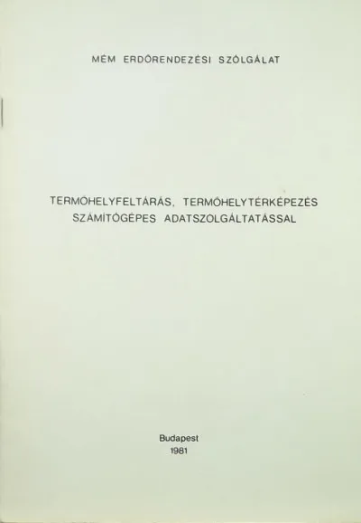 Termelőhelyfeltárás, termelőhelytérképezés számítógépes adatszolgáltatással Vedd meg most