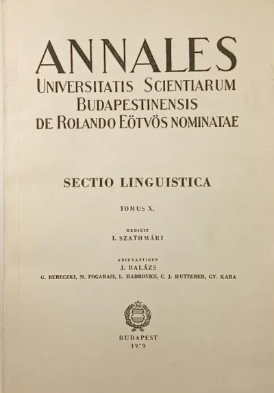 Utolsó esély Annales Universitatis Scientiarum Budapestinensis de Rolando Eötvös Nominatae