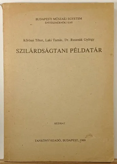 Szilárdságtani példatár Újdonság