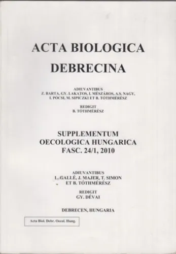 Acta biologica debrecina Olcsóbb
