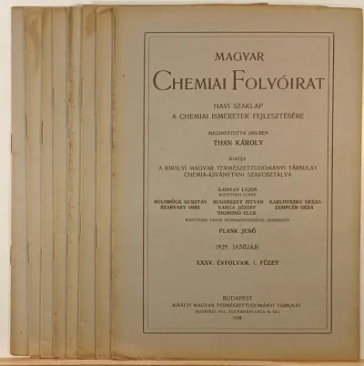 Magyar Chemiai Folyóirat - 1929. XXXV. évfolyam 1-8. füzet - Havi szaklap a chemiai ismeretek fejlesztésére Vedd meg most