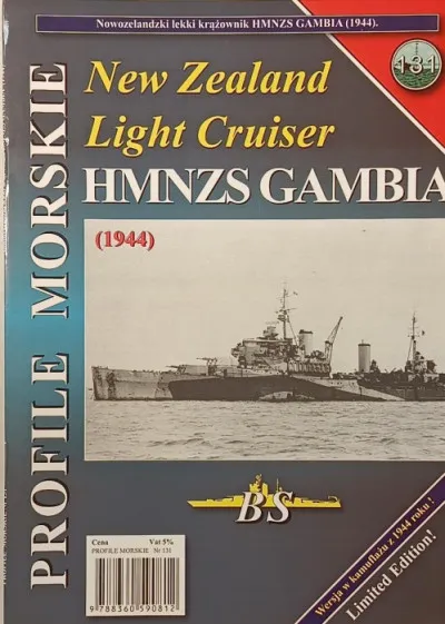 Vedd meg online HMNZS Gambia (1944) - (angol-lengyel nyelvű) - New Zealand Light Cruiser - Profile Morskie 131.