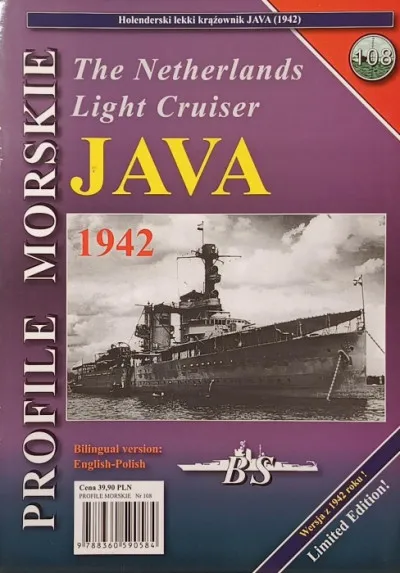 Szezonális akció Java 1942 - (angol-lengyel nyelvű) - The Netherlands Light Cruiser - Profile Morskie 108.