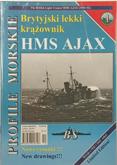 HMS Ajax - (angol-lengyel nyelvű) - Brytyjski lekki krazownik - Profile Morskie 1. Végkiárusítás