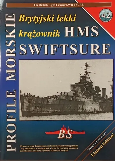 Ne maradj le HMS Swiftsure - Brytyjski lekki krazownik - Profile Morskie 42.