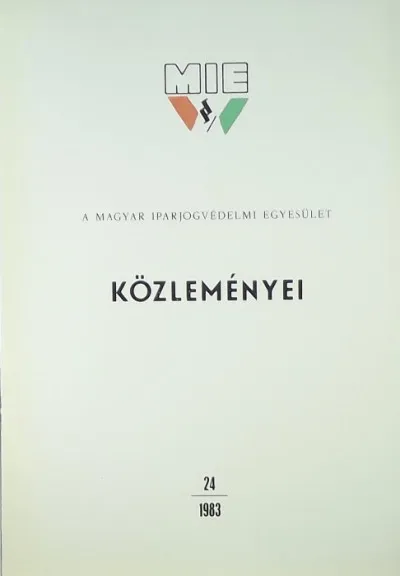 Árcsökkenés A Magyar Iparjogvédelmi Egyesület közleményei 24 (1983)