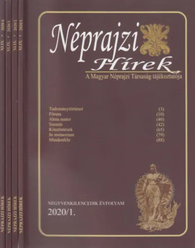 Néprajzi hírek 2020/1-4. (teljes évfolyam, 4 db. lapszám) Biztonságos fizetés