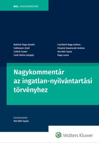 Biztonságos fizetés Nagykommentár az ingatlan-nyilvántartási törvényhez