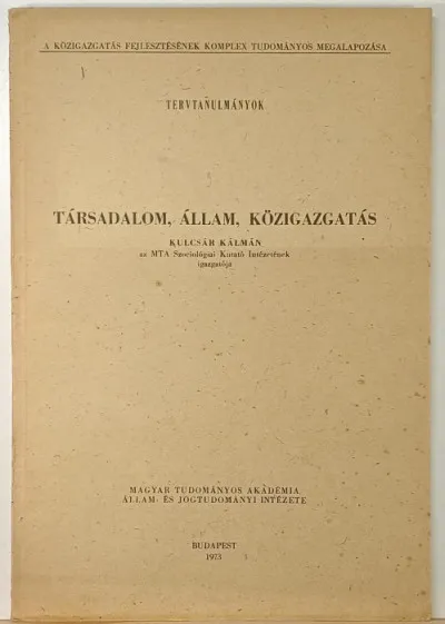 Vedd meg online Társadalom, állam, közigazgatás - Tervtanulmányok