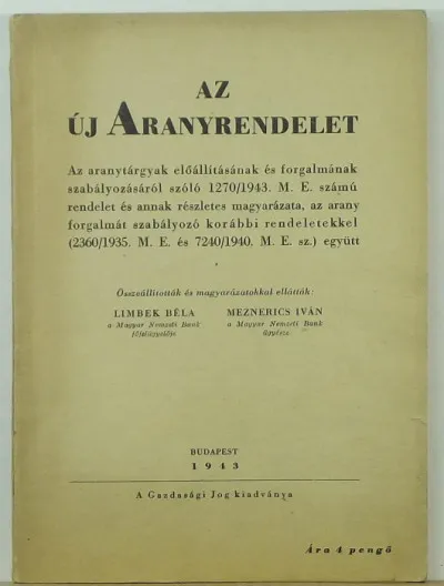 Árcsökkenés Az új Aranyrendelet