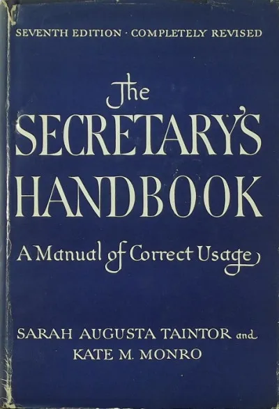 Prémium The Secretary's Handbook - A Manual of Correct Usage (Seventh Edition)