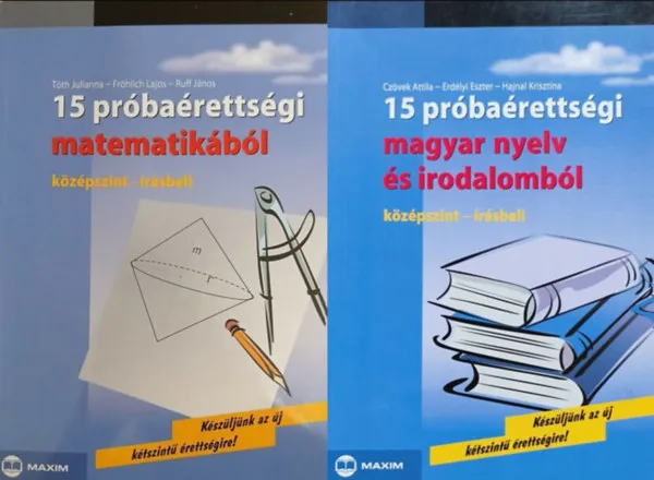 Prémium 15 próbaérettségi matematikából + 15 próbaérettségi magyar nyelv és irodalomból (középszint - írásbeli) 2kötet