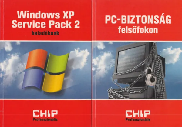 2 db számítástechnika könyv: Windows XP Service Pack 2 haladóknak + PC-Biztonság felsőfokon Gyors kiszállítás