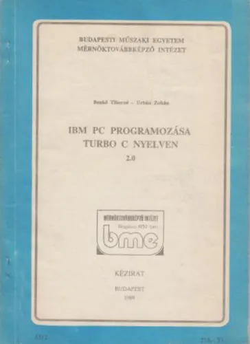 Kedvezményes ár IBM PC programozása turbo c nyelven 2.0 (Kézírat)