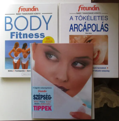 3 db- Freundin nagy tanácsadó könyv (Body Fitness, Szépségtippek, A tökéletes arcápolás) Legkelendőbb