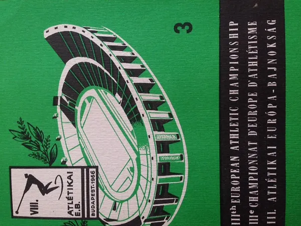 Árengedmény VIII. Atlétikai Európa-bajnokság program 1966 3. 1966 szeptember 01. magyar-angol-francia nyelven