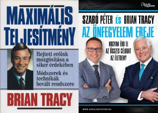 2 db Brian Tracy motívációs könyv: Maximális teljesítmény + Az önfegyelem ereje - Hogyan érd el az összes célodat az életben? Ajánlat
