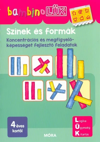 Színek és formák - Koncentrációs és megfigyelőképességet fejlesztő feladatok /BambinoLÜK Expressz kézbesítés
