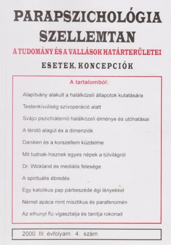 Népszerű Parapszichológia-Szellemtan 2000/4