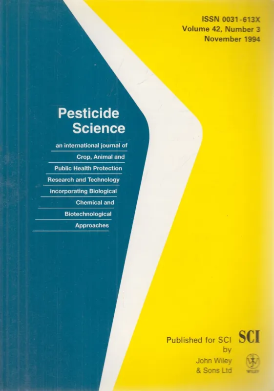 Azonnali szállítás Pesticide Science Volume 42, Number 3 November 1994