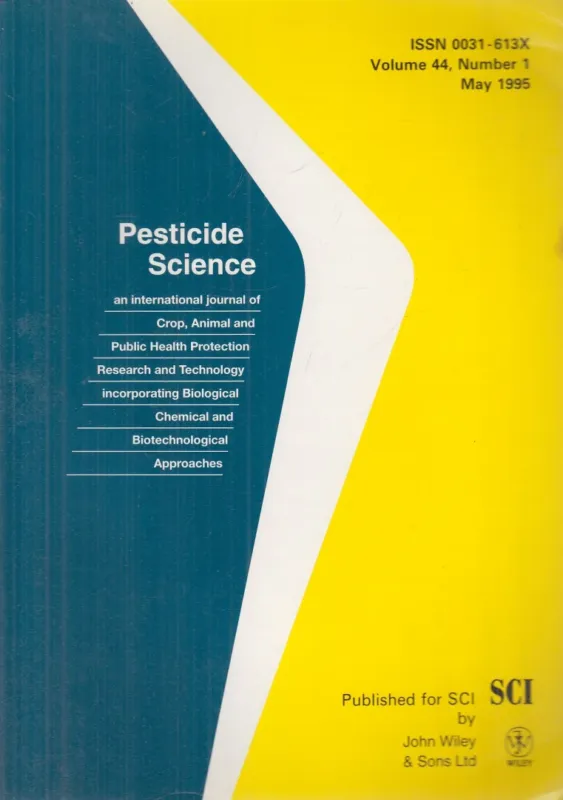 Végkiárusítás Pesticide Science Volume 44, Number 1 May 1995