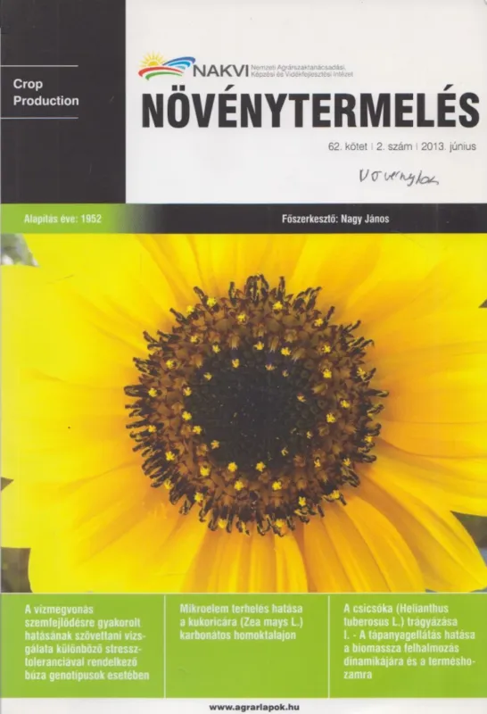 Növénytermelés 2013. június Gyors kiszállítás