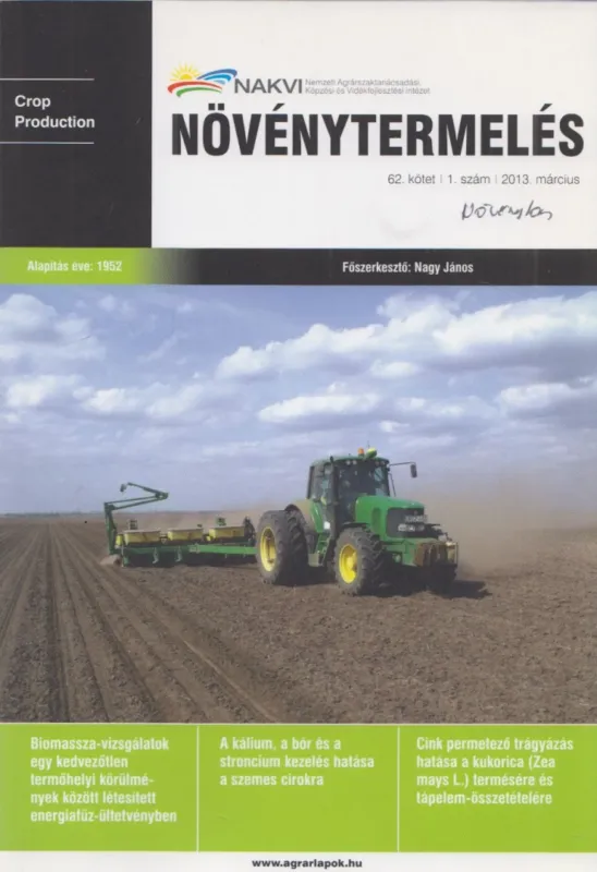 Vedd meg most Növénytermelés 2013. március