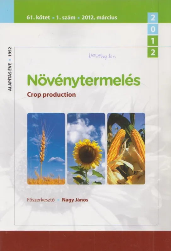Növénytermelés 2012. március Utolsó esély
