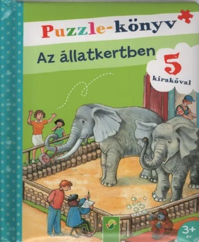 Végkiárusítás Puzzle-könyv: Az állatkertben - 5 kirakóval
